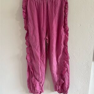 Free People Ruffle side Joggers sz. Small